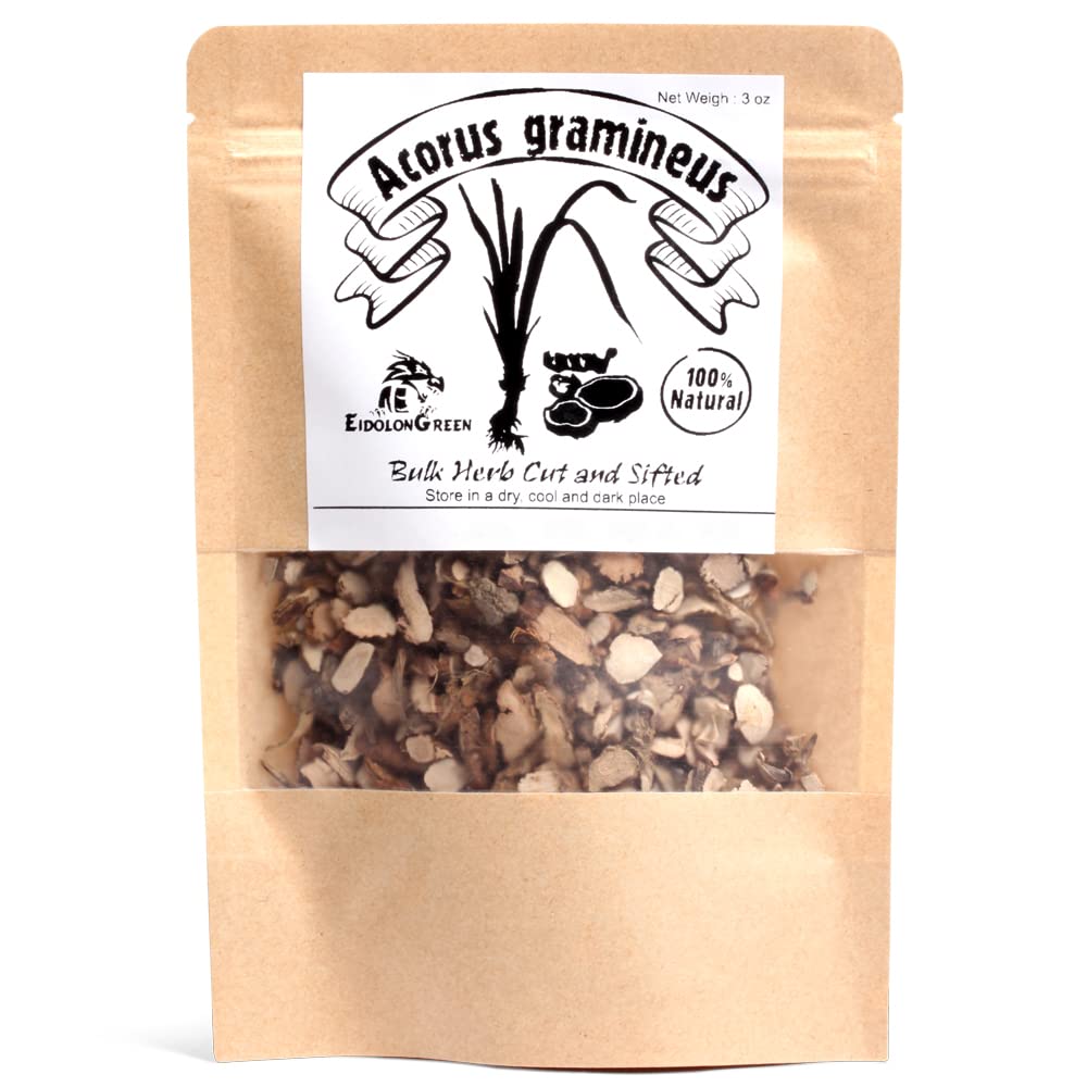 EidolonGreen Acorus gramineus (Grassleaf Sweelflag Rhizome/Acorus Calamus/Shichangpu/???/???) Dried Bulk Herbs 3Oz (88g)