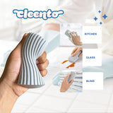Cleento Damp Duster Cleaning Sponge, Multi-Surface Dust Cleaner Magic Eraser for Blinds, Hair, Glass, Mirrors, Car, Baseboards & Window Grooves - All