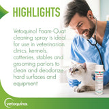 Vetoquinol Foam Quat Foaming Cleaner Spray, 18oz