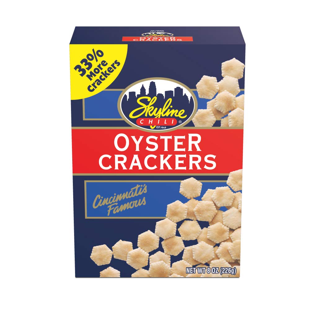 Skyline Chili Original Oyster Crackers - Crispy, Lightly Salted Snack Crackers, Perfect for Soup, Salads, Clam Chowder & More - 0g Trans Fat, No