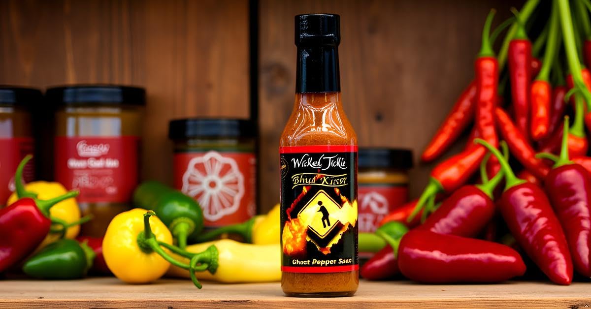 Ghost Pepper Hot Sauce Wicked Tickle Bhut Kisser Very Hot Award Winning Sauce