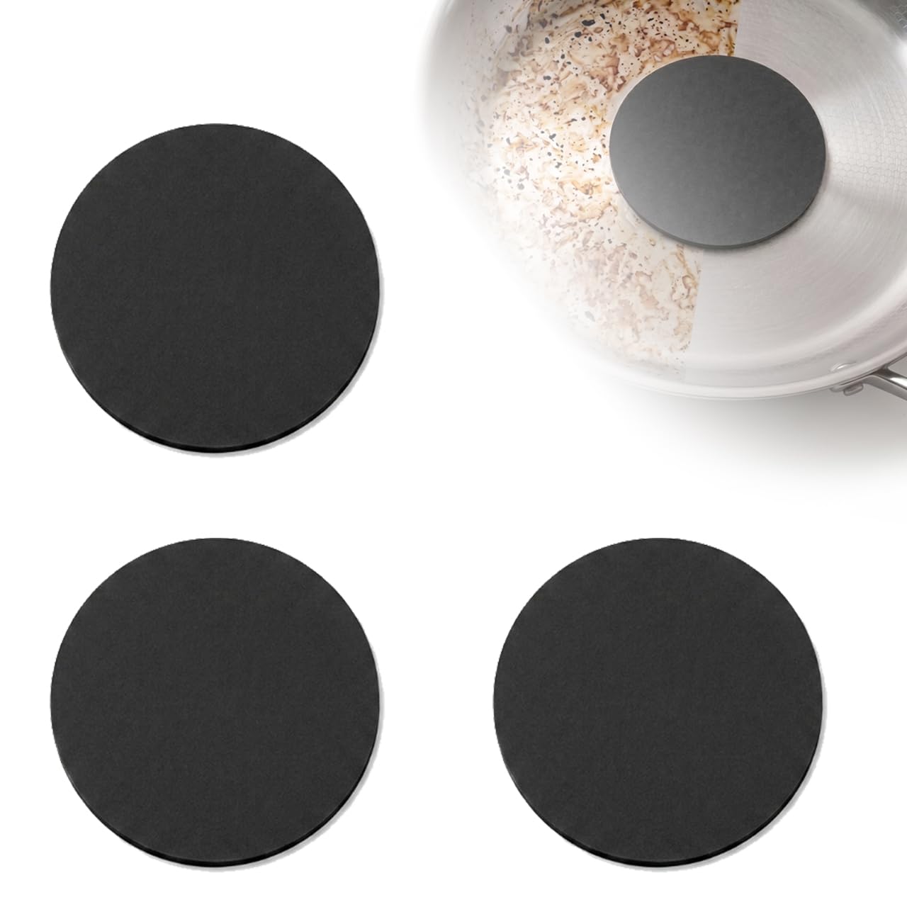 3PCS Steeli Sponge for Stainless Steel, Removes Burnt-On Stains, Suitable for Stainless Steel Surfaces, Leaves No Scratches, Durable Kitchen Sponge