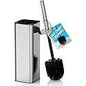 DOWRY Stainless Steel Toilet Bowl Brush and Holder for Bathroom, Deep Cleaning Toilet Brush and Holder Set with Long Handle, Hidden Toilet Bowl Brush