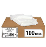 Aluf Plastics 55-60 Gallon Clear Trash Bags - (Huge 100 Pack) - 38" x 58" - 1.2 MIL - Heavy Duty Industrial Liners Clear Garbage Bags for Recycling