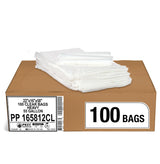 Aluf Plastics 55-60 Gallon Clear Trash Bags - (Huge 100 Pack) - 38" x 58" - 1.2 MIL - Heavy Duty Industrial Liners Clear Garbage Bags for Recycling