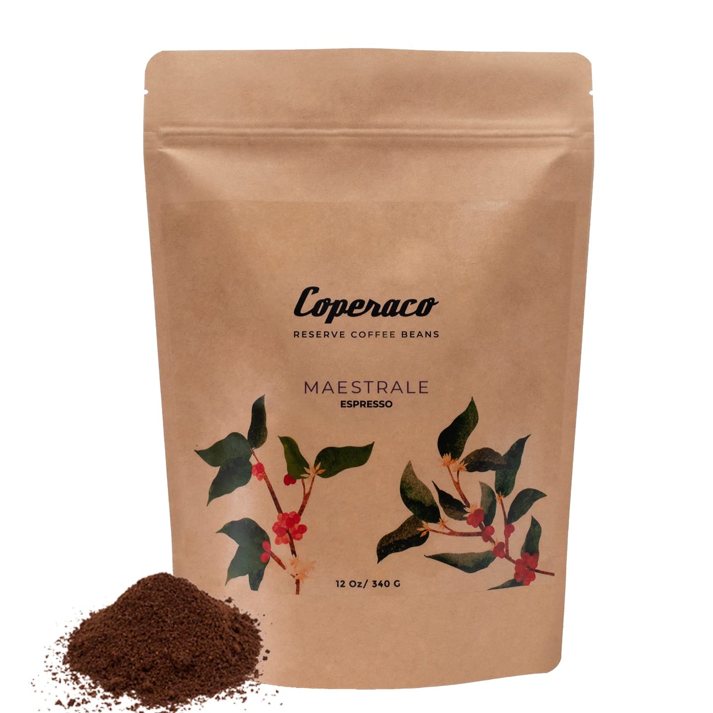 Coperaco Maestrale, Whole Coffee Beans, Medium Roast, Toasted Almond Nutty and Chocolate Notes, Long-Lasting finish, Perfect for Expresso, Gourmet