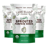 Lark Ellen Farm Sprouted Organic Pumpkin Seeds - Raw, Unsalted, Air-Dried Pepitas for Snacking, Salads, Trail Mix - USDA Organic, Non-GMO, Vegan