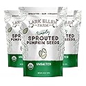 Lark Ellen Farm Sprouted Organic Pumpkin Seeds - Raw, Unsalted, Air-Dried Pepitas for Snacking, Salads, Trail Mix - USDA Organic, Non-GMO, Vegan