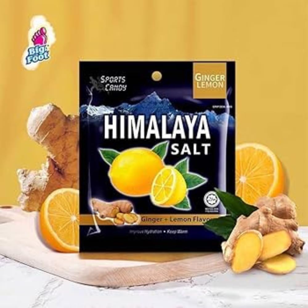 Big Foot Himalaya Salt Candy (Pack of 12) (Ginger Lemon)