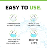 WASH&WHIPS Glass Cleaner Tablets (Makes 5 Gal/20L/40 Bottles) - Streak-Free, Cleans Glasses, Windows, Windshields - Car, Office, Home & Kitchen (5