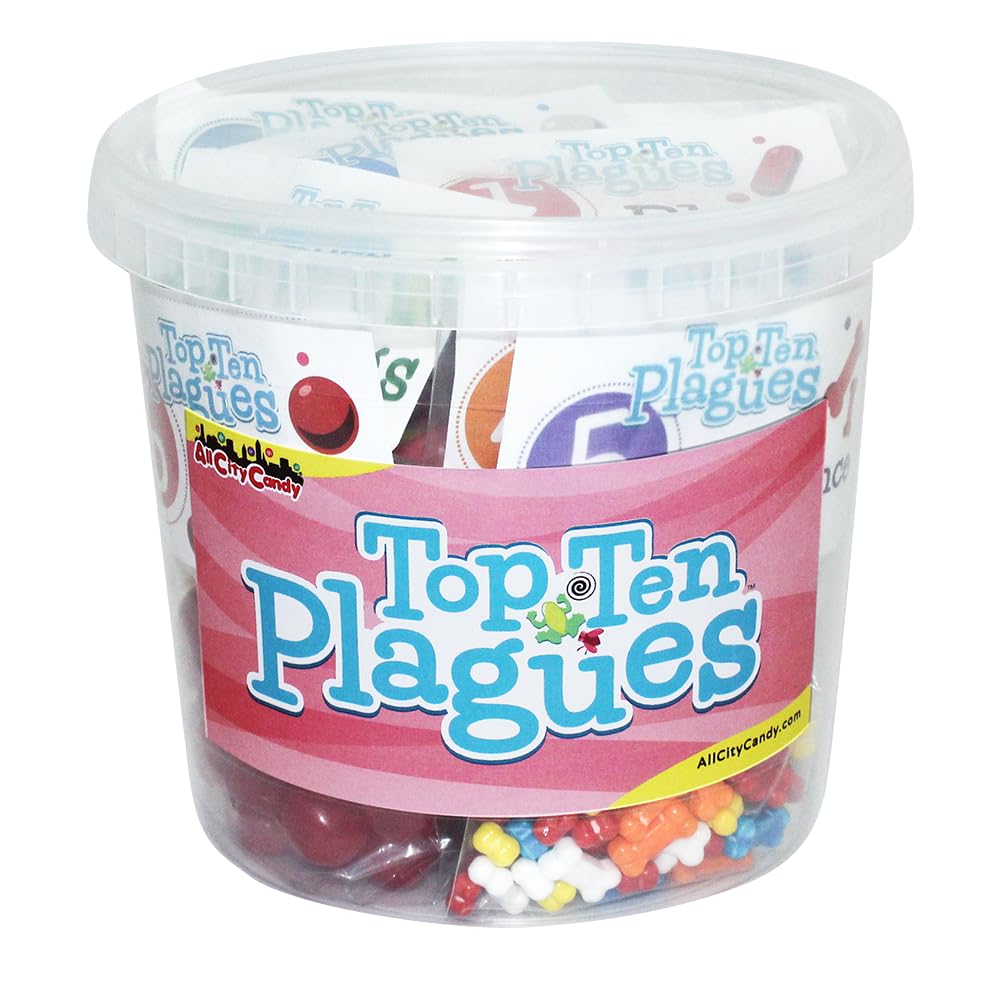 "Top Ten Plagues" Passover Assorted Candy Gift Bucket 46 oz.