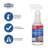 Daily Wood, Laminate, Tile, Stone Floor Cleaner from Clean-eez Streak Free Maintenance Cleaner Spray. Removes Footprints, Dirt, Spills, Repels Dust