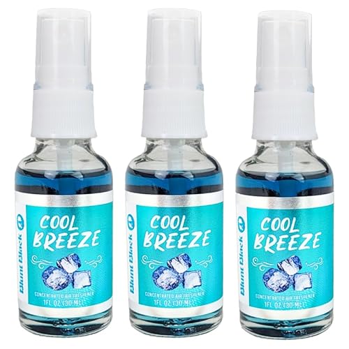 Blunt Black Concentrated Air Freshener Spray 1 oz. Glass Bottle - Cool Breeze Scent 3-Pack
