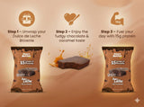 Munch Better Dulce de Leche Brownies - 12 Individually Wrapped Bars, 15g Protein, 7g Collagen, Gluten-Free, Soft Baked Snack with Rich Caramel Flavor
