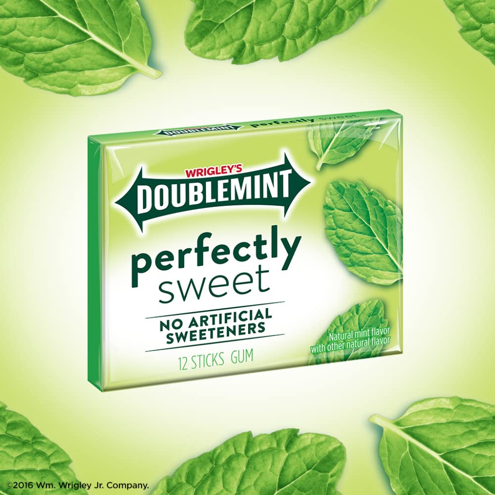 Wrigley's Doublemint Sugarfree Chewing Gum, Single Pack (15 Pieces)