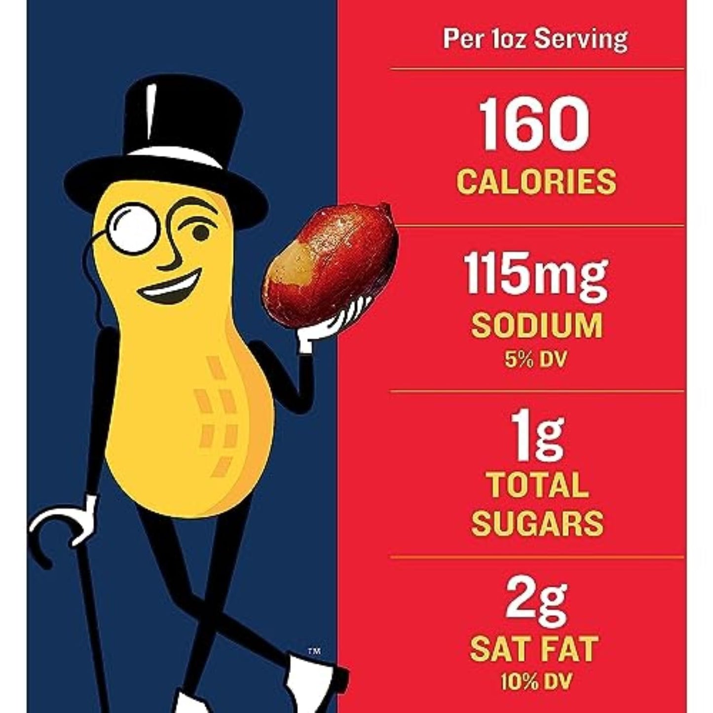 PLANTERS Redskin Spanish Peanuts, Roasted Salted Peanuts 12.5 oz Jars (Pack of 6)
