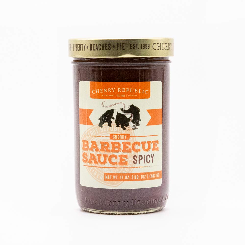 Cherry Republic Spicy Cherry BBQ Sauce - Spicy & Tangy Barbecue Sauce - Authentic Cherry Flavored BBQ Sauce - Barbecue Spread for Chicken, Ribs