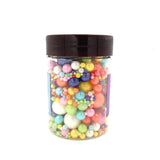 Weraru Edible Mixed Pearl Sugar Sprinkles Candy Mixing Size Baking Edible Cake Decorations Cupcake Toppers Cookie Decorating Celebrations Wedding