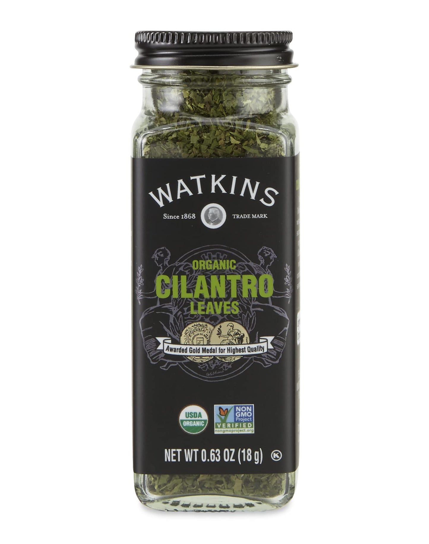 Watkins Gourmet Organic Spice Jar, Cilantro Leaves, Non-GMO, Kosher, 0.63 Ounce Jar, 1-Pack