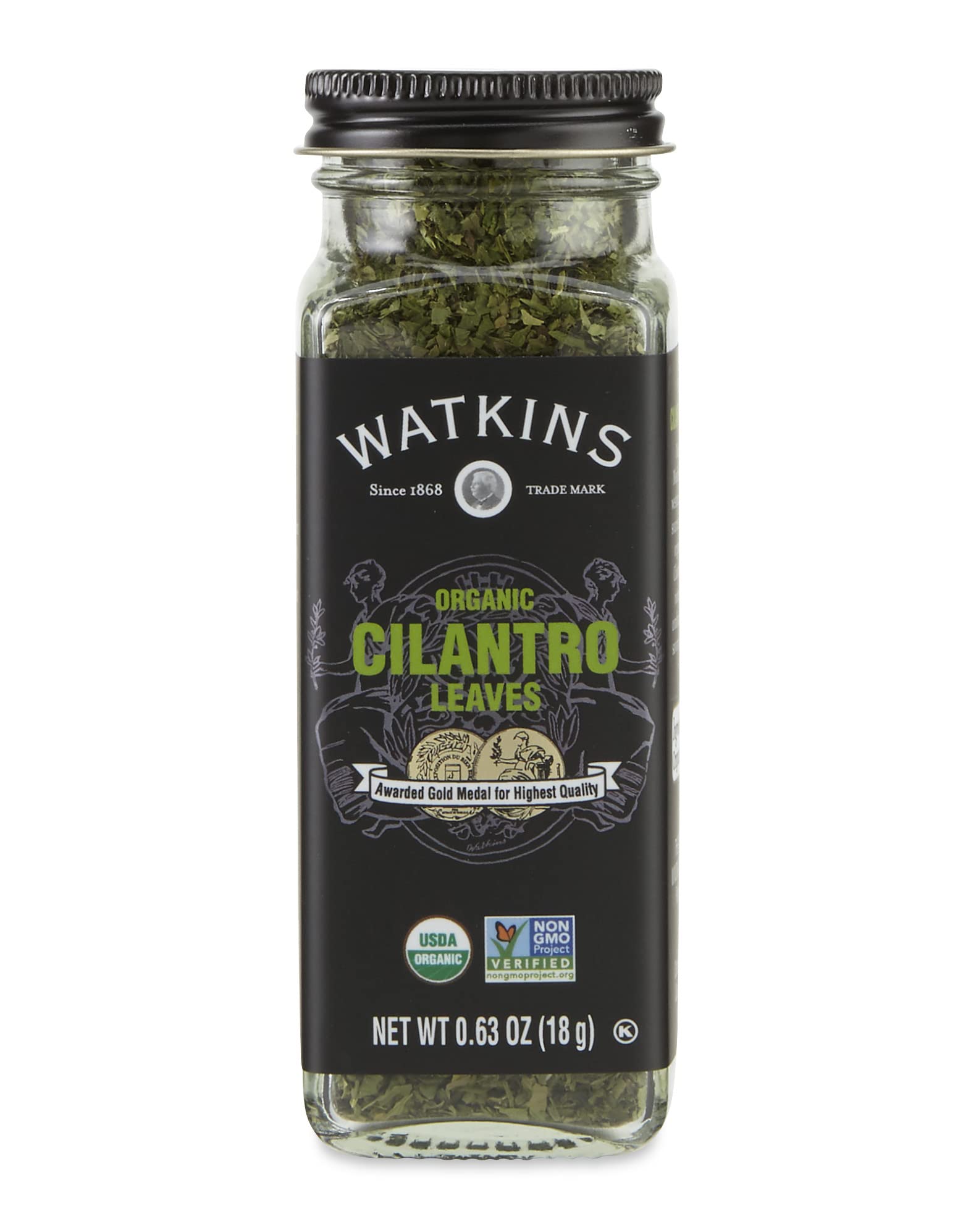 Watkins Gourmet Organic Spice Jar, Cilantro Leaves, Non-GMO, Kosher, 0.63 Ounce Jar, 1-Pack