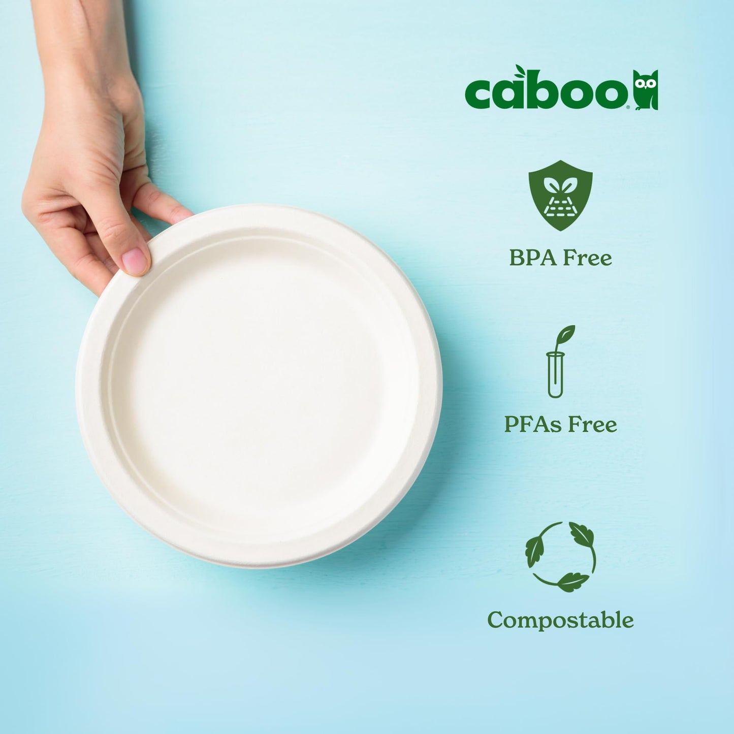 Caboo Disposable Bamboo Paper Bowls, 125 Pack of 14 Ounce Sturdy Biodegradable Bowls, Compostable Bowl, Microwave Safe Party Bowl, Eco Friendly