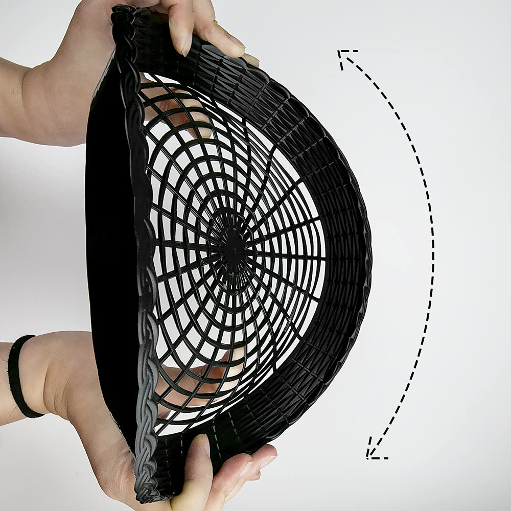 EBIGIC Paper Plate Holders, 8/12/24 Packs 9/10 Inch paper plate holders reusable Black Plastic Heavy Duty supports for Picnic Party Dinner