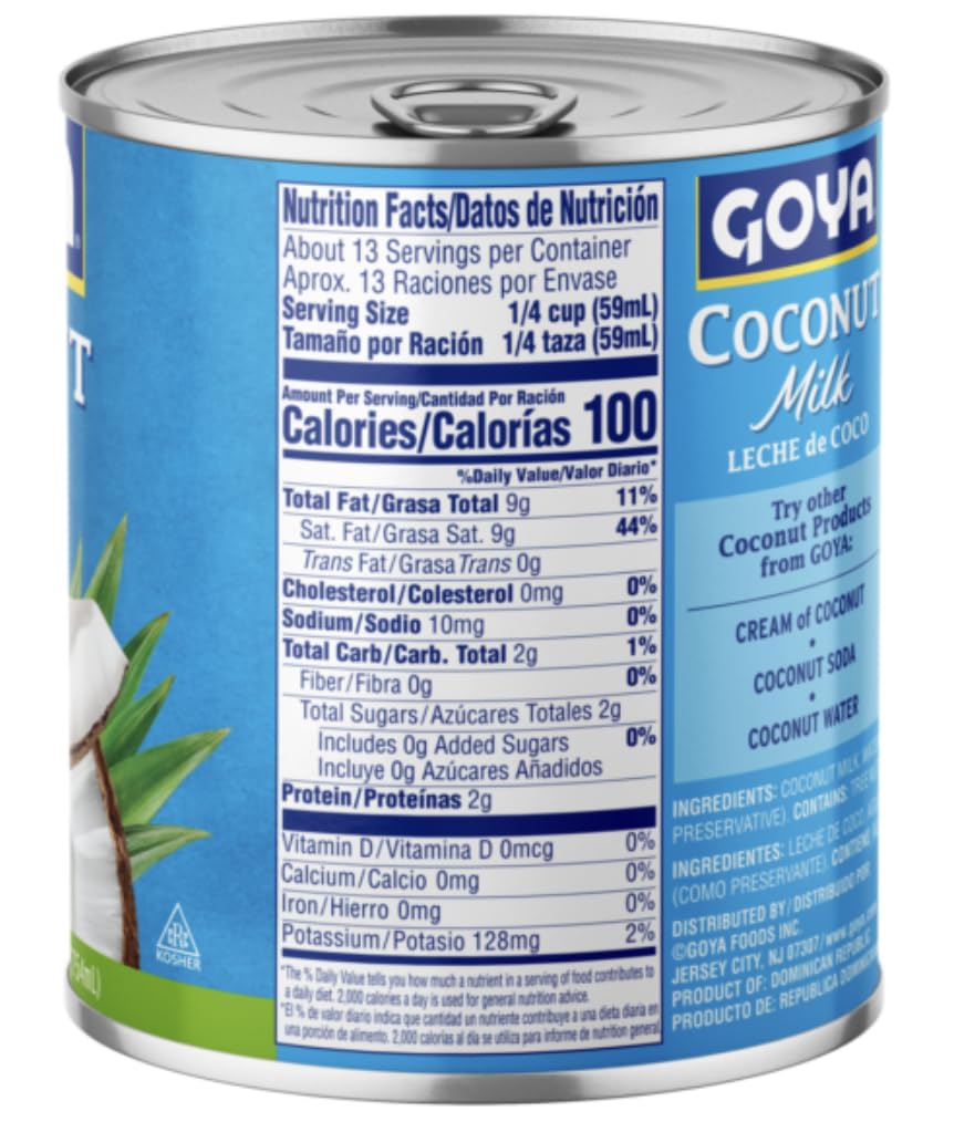 Goya Coconut Milk, 25.5 oz, 2-Pack