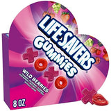 LIFE SAVERS Gummies Wild Berries Message Hearts & Rings, Valentines Day Candy, 8 oz Heart Box, Gummy Candy