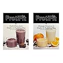PROTIFIT - High Protein Dark Chocolate & Orange Creamsicle Pudding & Shake Mix 2 Pack, 15g Protein, Low Calorie, Low Fat, Low Carb, Aspartame Free