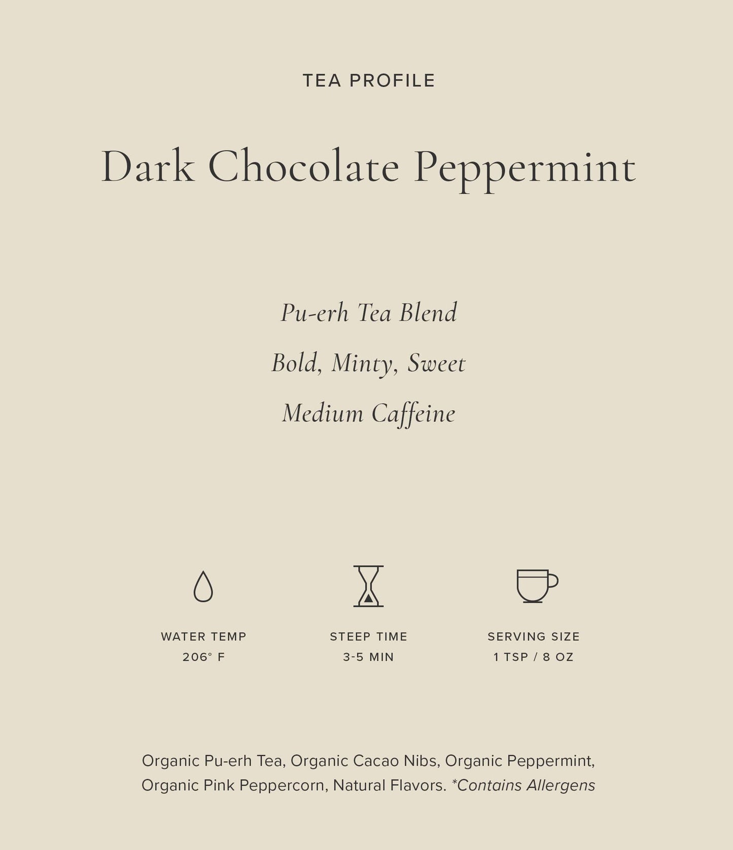 Art of Tea | Dark Chocolate Peppermint Dessert Tea | Organic Black Tea | 50 Pyramid Tea Bag Sachets
