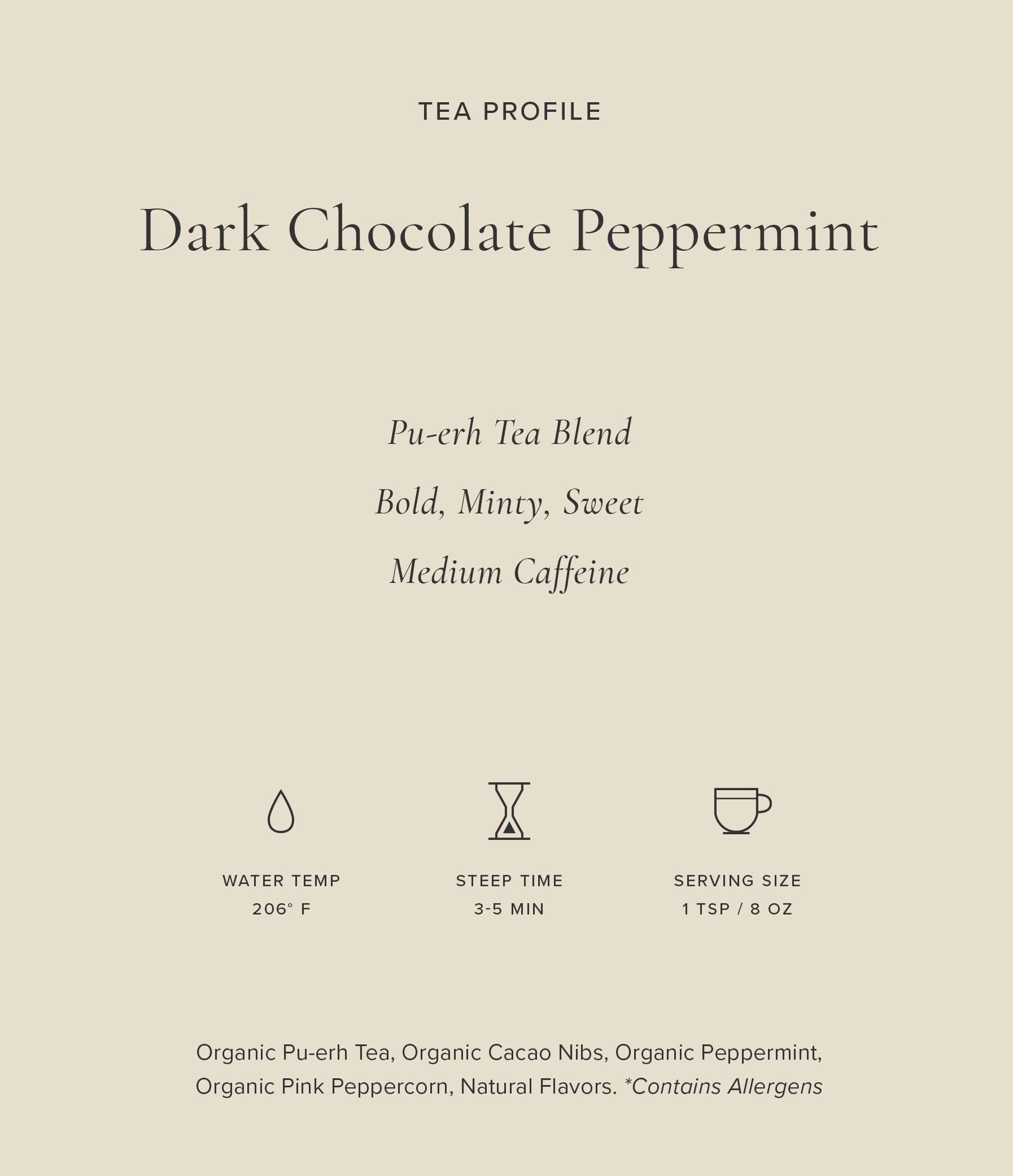 Art of Tea | Dark Chocolate Peppermint Dessert Tea | Organic Black Tea | 50 Pyramid Tea Bag Sachets