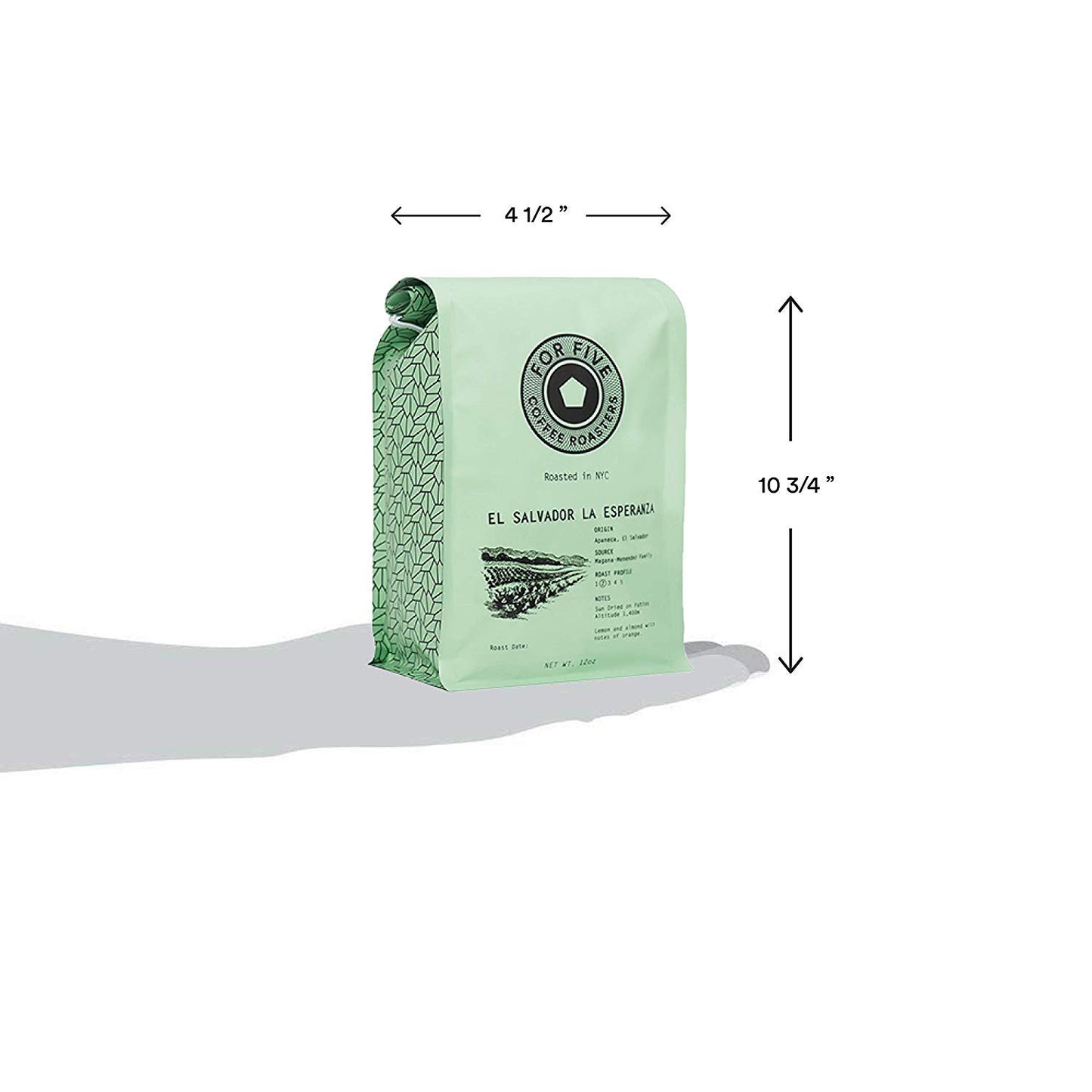 For Five Coffee Roasters El Salvador La Esperanza Whole Bean 12oz