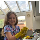 GUBBERLOVES Rubber Gloves for Children Gardening & Washing up Designed for Children - Kids Gloves that fit properly - (PLAIN XS - 6-9 YEARS)