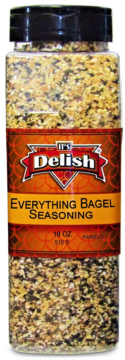 Everything Bagel Seasoning Blend by It's Delish, 20 Oz Large Jar - Premium All Natural Bagel Spice Seasoning Mix With Salt for Bagels, Buns, Bread
