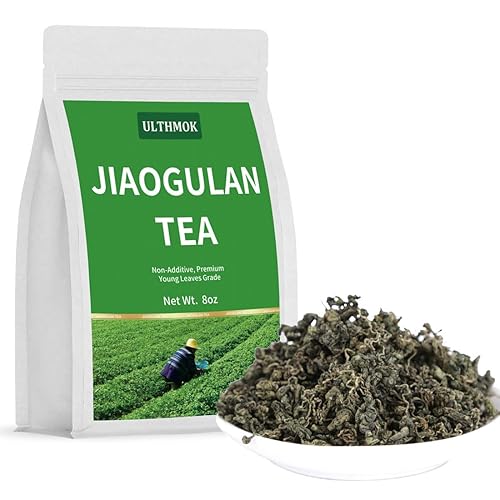 Natural Gynostemma Tea-Jiaogulan Tea 8 Oz, Reusable Bag.100% Natural Dried Loose Leaf Tea,No Additive.