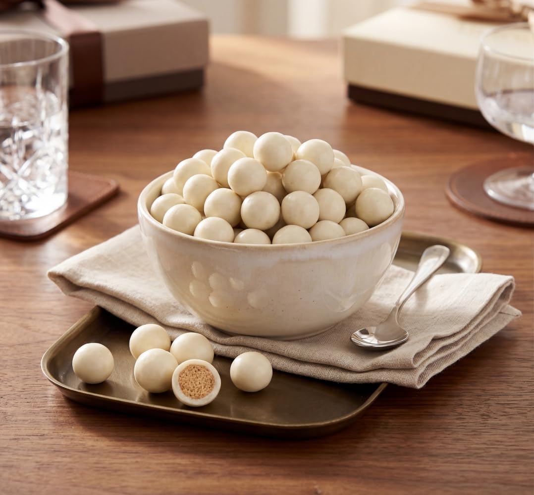 Yogurt Covered Malted Milk Balls 1 lb Creamy Yogurt Coating Crunchy Center