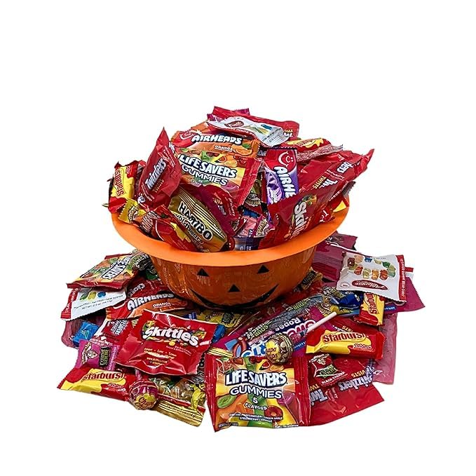 ASSORTED VARIETY BULK CANDY MIX, 5.5 LB of Assorted Individually Wrapped, Candy Mix, Skittles, Starburst, Haribo, Jolly Ranchers and More for Pinata