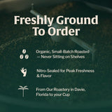 Artizan Coffee USDA Organic Ground Coffee | Hemp Coffee Fusion | Medium-Dark Roast | Medium Grind for Drip | 10 oz | Roasted in South Florida