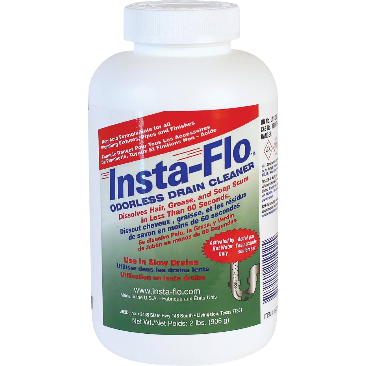 Insta-Flo Crystals Drain Cleaner 2 lb.
