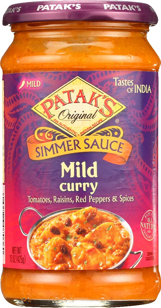 Patak's Mild Curry Simmer Sauce, 15 oz (Pack of 6)