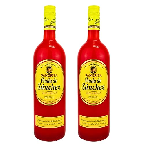 Viuda de Sanchez Sangrita, 1 Liter Bottle - Authentic Mexican Chaser with Citrus, Chili & Spice - Classic Sangrita for Cocktails, Mezcal & Culinary