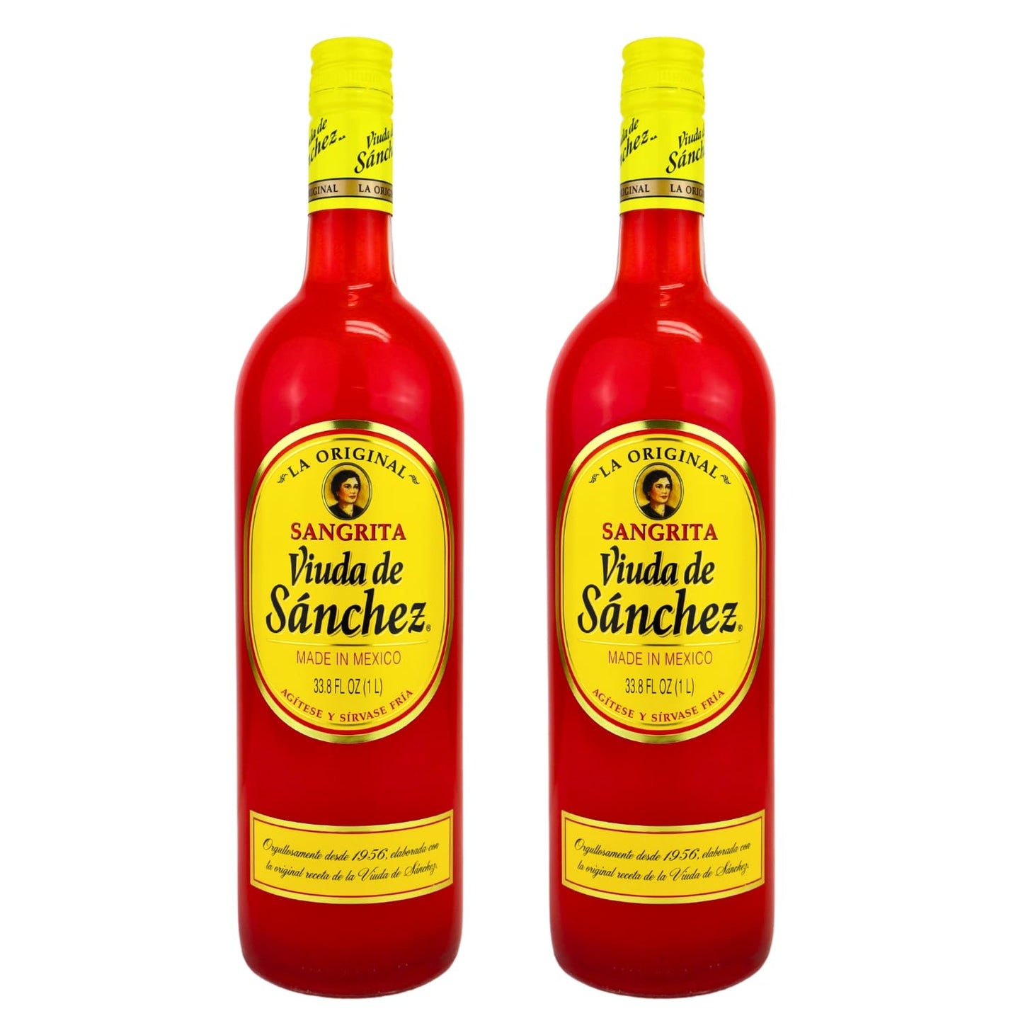 Viuda de Sanchez Sangrita, 1 Liter Bottle - Authentic Mexican Chaser with Citrus, Chili & Spice - Classic Sangrita for Cocktails, Mezcal & Culinary