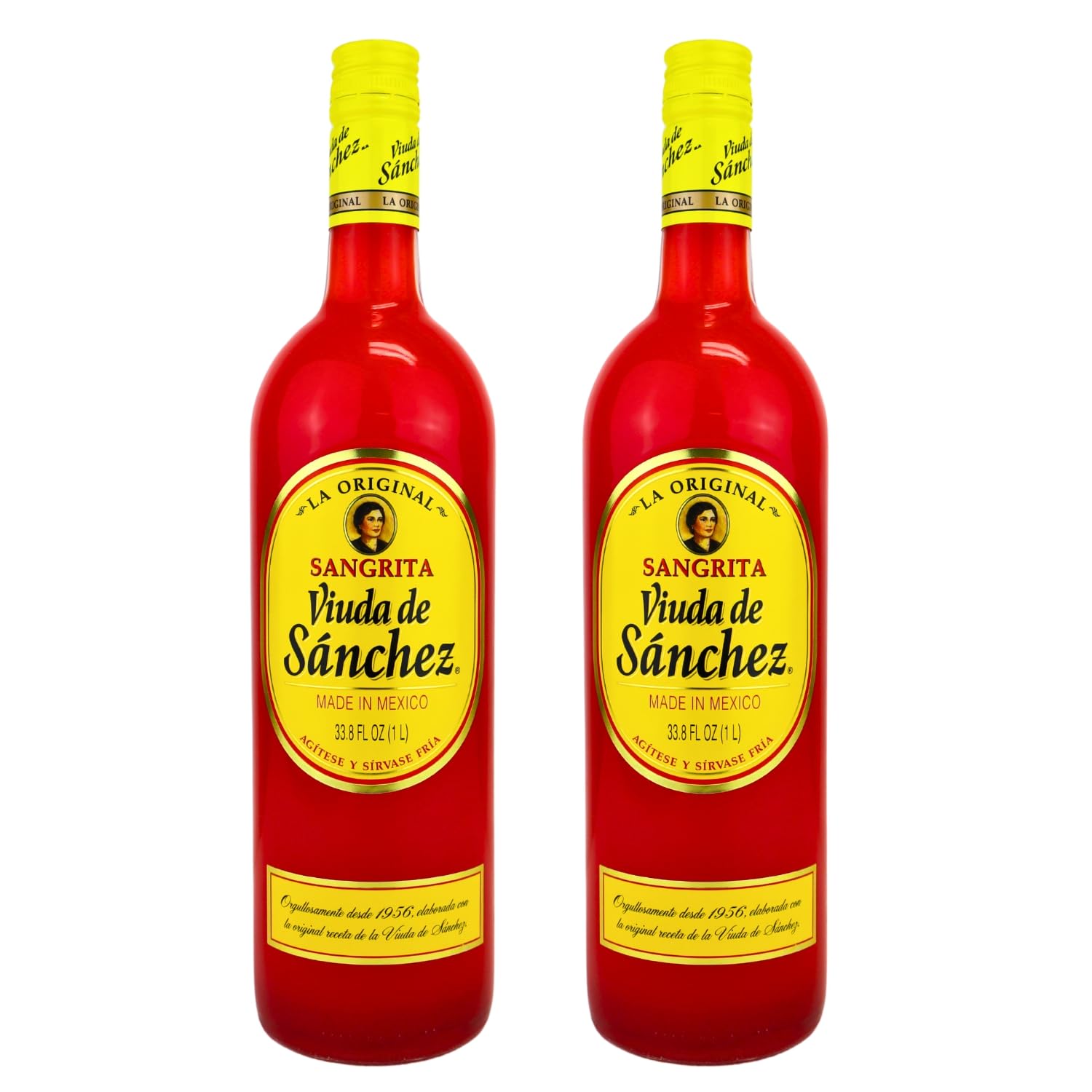 Viuda de Sanchez Sangrita, 1 Liter Bottle - Authentic Mexican Chaser with Citrus, Chili & Spice - Classic Sangrita for Cocktails, Mezcal & Culinary