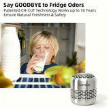 HOMIKE Refrigerator Deodorizer, Odor Eliminator,Last up to 10 Years for Car,Closet,Shoes Cabinet,Fridge and Freezer,Outperforms Baking Soda
