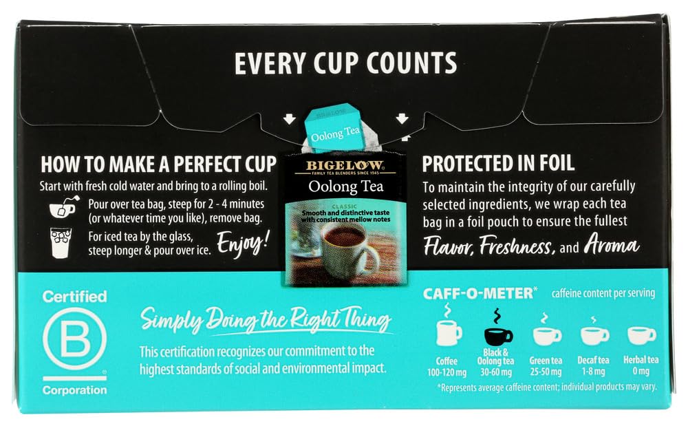 Bigelow Tea Oolong, 20 Bags (3 Pack)