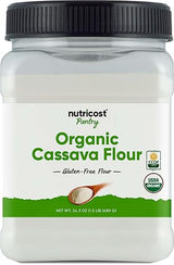Nutricost Pantry Organic Cassava Flour (1.5 Pound Bottle) Gluten Free, Non-GMO, Vegan Pure Powder For Baking, Cooking, Etc.