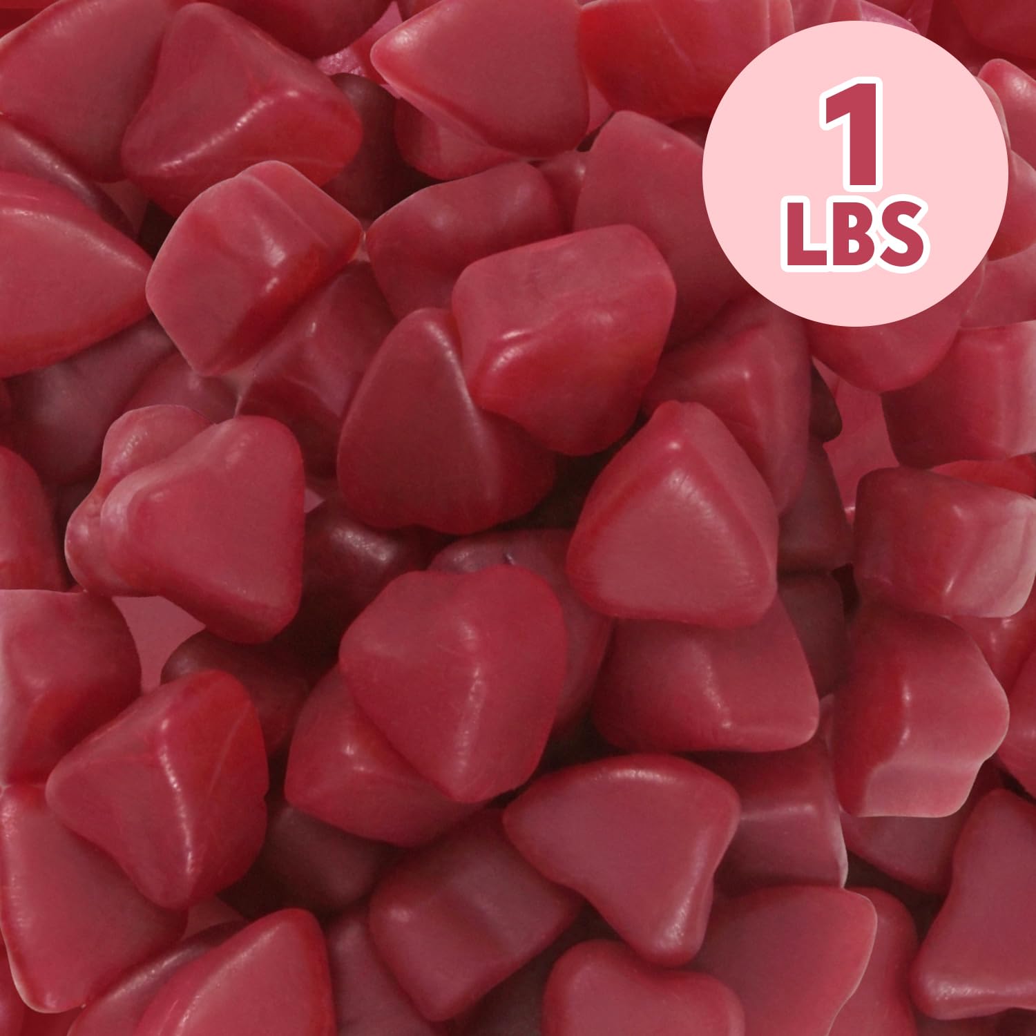 Fathers Day JuJu Cinnamon Hearts Gummy Candy, 1lb Pack of Fathers Day Candy Bulk, Ideal Candy for Classroom Parties and School Parties, Perfect Heart