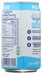 C2O Pure Coconut Water | Plant Based | Non-GMO | No Added Sugar | Essential Electrolytes | 10.5 Fl Oz (Pack of 24)
