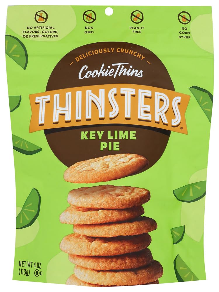 MRS. THINSTER'S, Ckie Thin, Key Lime, Pack of 12, Size 4 OZ