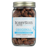 BobbySue's Nuts Original Style, All Natural, Healthy Snack, Gluten Free, Low Sugar, and High Protein Nuts Mix of Almonds, Cashews, Pecans, 8 Oz, 1 Jar